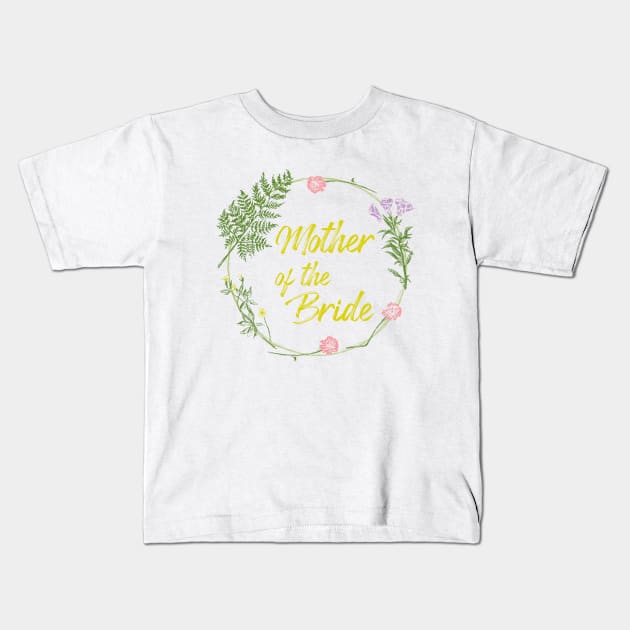 Mother Of The Bride Print Kids T-Shirt by rachelsfinelines